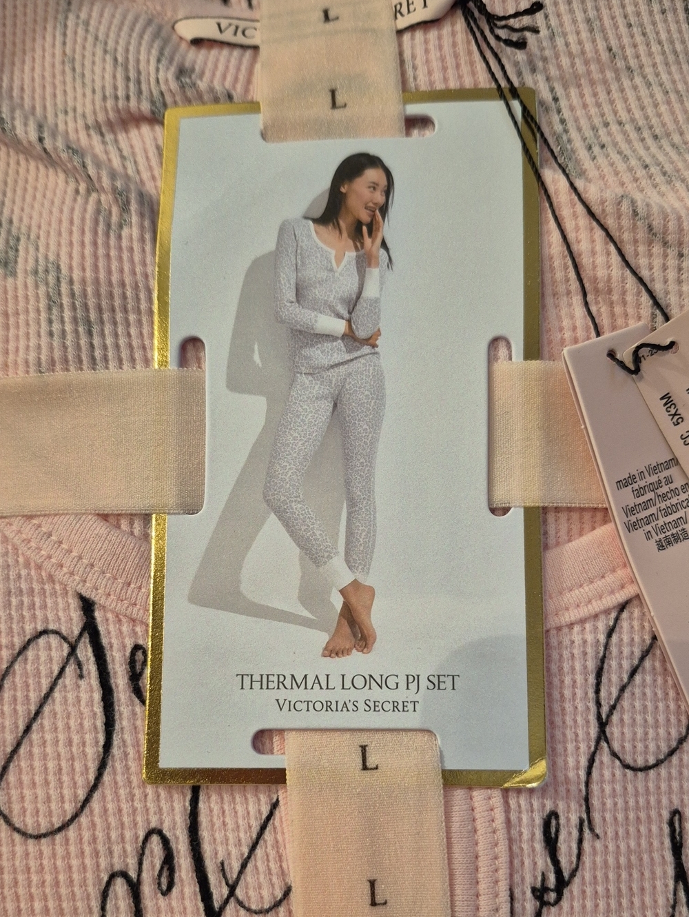 Victoria's Secret Thermal Long PJ Set - Light Pink